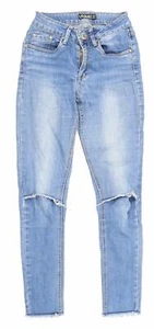 Quiz Womens Blue Cotton Blend Skinny Jeans Size 6 - Picture 1 of 12