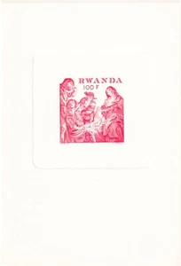 Ruanda 1977 Yvert SS 80 prueba Navidad pintura Rubens MNH VF - Imagen 1 de 1