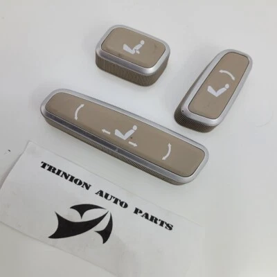 Hyundai Veracruz 2008 lado del conductor asiento eléctrico juego de 3 perillas de interruptor bronceado OEM Foto 1 de 3