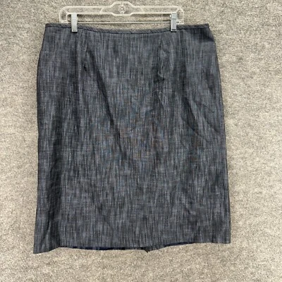 Isabella Skirt Women 16W Plus Gray A-Line Midi Zipper Lined Cotton Mid Rise - Image 1 of 4