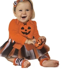 NEW Pumpkin Long Sleeve Shirt Tutu Bottoms Girls Halloween Outfit Set - Picture 1 of 3