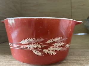 Pyrex 473B Round Corning Wheat casserole Autumn Harvest no lid VTG Kitchen - Picture 1 of 10