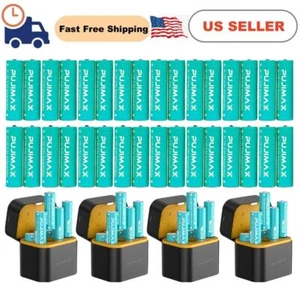 360PCS PUJIMAX 3400mWh Rechargeable AA Lithium-ion Batteries 1.5V + 45x Chargers - Picture 1 of 10