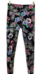NOBO NO BOUNDARIES HIGH RISE FITTED SUEDED CHARCOAL PRINT LEGGING Sz. Jr.  S* - Picture 1 of 8