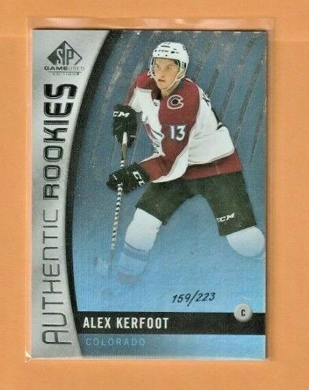2017 18 ALEX KERFOOT SP GAME USED ROOKIE CARD #159/223  MINT  COLORADO - Image 1 of 1