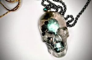 Sterling Silver, Punk Meets Classy In This Skull Pendant Necklace! Magical - Picture 1 of 8