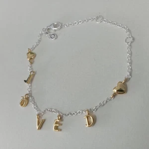 Pandora Shine Loved Script Silver Bracelet 20CM & Gold - Picture 1 of 4