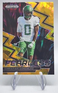 Christian Gonzalez 2023 Prizm Draft Picks Fearless Gold Ice #F-8 Prizm Rookie RC - Picture 1 of 2