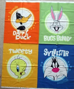 1 Darling "Looney Tunes Characters" Cotton Fabric Quilting Panel - Picture 1 of 1