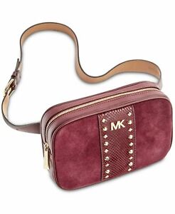 Michael Kors Studded Leather Suede Belt Bag Size S / M
