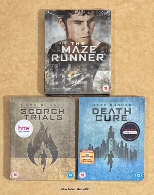 MAZE RUNNER - UK EXCLUSIVE BLU RAY STEELBOOK COLLECTION - ALL NEW & SEALED - Image 1 of 4
