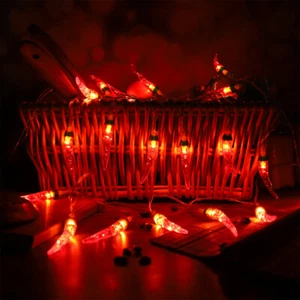 3 Meters 20 LEDs Chili String Lights Chili Lights Pepper Lights - Picture 1 of 8
