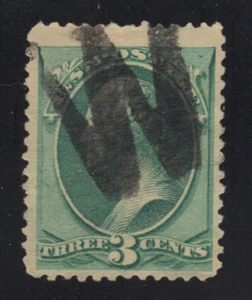 US # 184 - SOTN Cole #Lw-48 Benson & Los Angeles 'W' Fancy Cancel 3c Washington - Picture 1 of 2