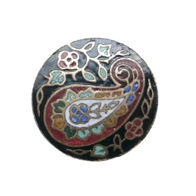 Button Antique - Enamel Champleve - 18 MM - 19th C. Buttons - Image 1 of 4