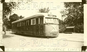 8K963 RP 1939 CHICAGO SURFACE LINES CARTEL #4039 'DEARBORN-MONROE' - Imagen 1 de 1
