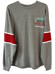 Camiseta Gráfica Hallmark Channel Feliz Ver Películas XL Gris Navidad YB7 - Imagen 1 de 6
