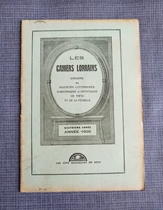Les cahiers lorrains - N°9 1925 - Imagen 1 de 3