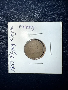 1857 US Flying Eagle One Cent Coin - Picture 1 of 2