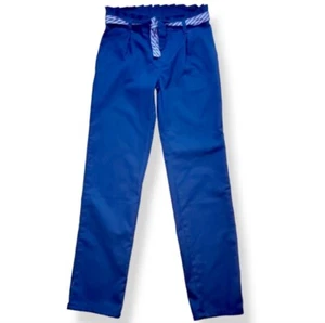 #O Limited Too Girls Blue School Uniform Pants Slacks Stretch Size 14 Large - Picture 1 of 2