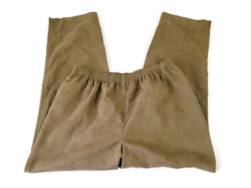 Pantalones Stonebridge para mujer 1X Plus pierna recta cómodo poliéster marrón Foto 1 de 4