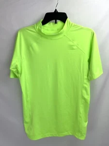Lands’ End Boy XXL 18-20 Neon Green Short Sleeve Swim Suit Rash Guard Shirt - Picture 1 of 4