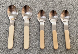 Dansk Summer House Cream Stainless Flatware Spoons 5pc - Picture 1 of 8