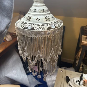 Beaded Shang Chic Style Ceiling Chandelier Dangling Beads  - Picture 1 of 13