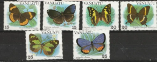 Vanuata 1982 SG 355-60 бабочки не смонтированные как новые - Изображение 1 из 1