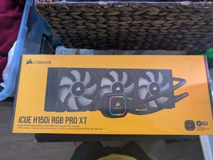 Corsair iCUE H150i RGB PRO XT Liquid CPU Cooler with 3 120mm Fans - Black - Zdjęcie 1 z 9