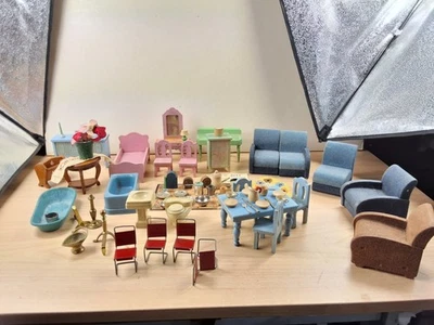 Doll House Furniture Lot Vintage StromBecker and Others - Image 1 of 4