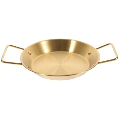  Household Golden Frying Pan Serving Platter Non Stick Noodle Pots - Image 1 of 4