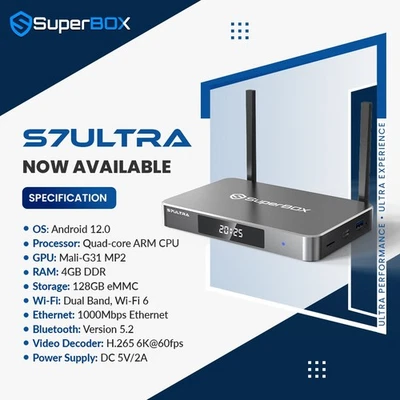 Superbox S7 Ultra Authorized Distributor Same Day Shipping FedEx 2Day Most Areas - Image 1 of 4