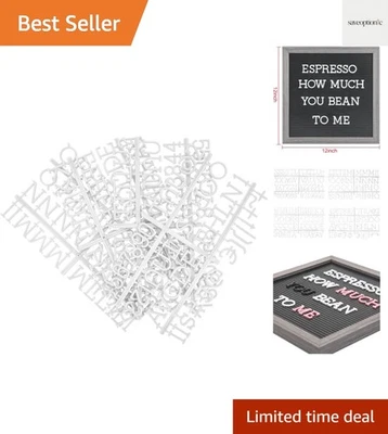 Versátiles letras intercambiables de 1 pulgada para tableros de letras de fieltro - 188 piezas en blanco Foto 1 de 4