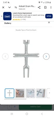 Kobalt Drain Plug Wrench Model #2146959 Model #58714 LW100118-113023  NEW  - Image 1 of 2