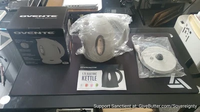 Chaleira elétrica OVENTE - KP72 Series, sem BPA 1,7L - Branca  - Imagem 1 de 4