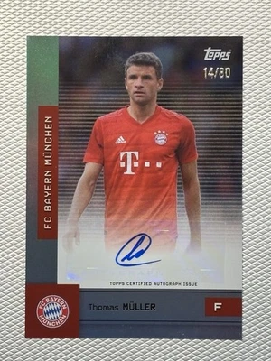 Topps FC Bayern Team Set Thomas Müller Auto 14/80 Autograph - Bild 1 von 2