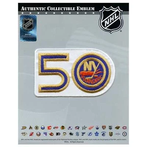 New York Islanders 50th Anniversary Jersey Patch 2022-23 (White) - Picture 1 of 3