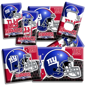 NEW YORK GIANTS NY FOOTBALL TEAM LIGHT SWITCH OUTLET WALL PLATES MAN CAVE DECOR - Picture 1 of 34
