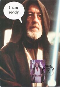 ZAYIX - US 4143 FDC Maxicard STAR WARS older Obi-Wan Kenobi "I am Ready" Vader