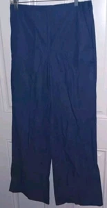Anne Klein High Rise Blue Wide Leg Flowing Full Length Pants Womens Size 2 New - Picture 1 of 6
