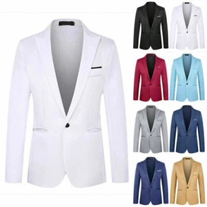 Männer Formell Business Sakko Anzug Blazer Klassische Hochzeit Jacken Mantel. - Bild 1 von 16