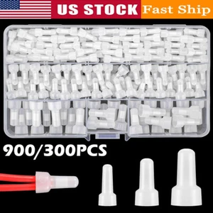 900PCS Closed End Crimp Terminal 22-10AWG Wire End Caps Nylon Wire Connectors - Picture 1 of 17