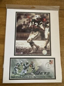 NEW YORK JETS JOE NAMATH MATTFOTO USPS POSTSTEMPEL 2004 VERSIEGELT - Bild 1 von 3