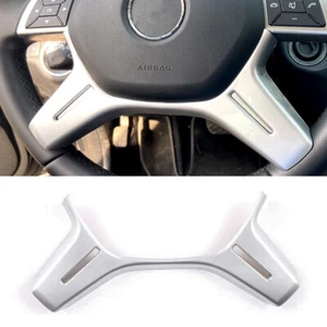 Car Steering Wheel Cover Trim Silvery For Mercedes Benz M/ML Class W166 2012-15 - Picture 1 of 10