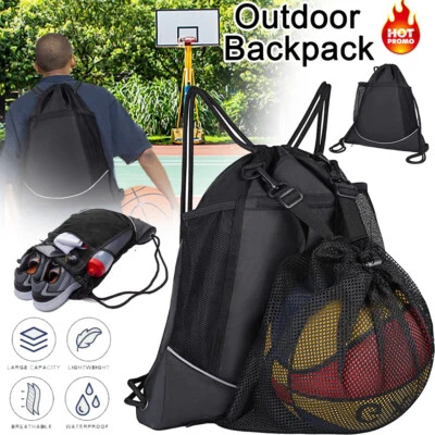 Turnbeutel Fußball Sack Sportbeutel Sporttasche Basketball Rucksack Zuziehbeutel - Bild 1 von 4