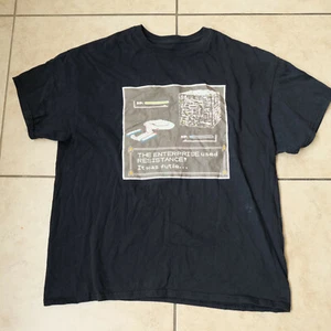 Star Trek – The Enterprise Used Resistance T-Shirt – Mens T Shirt – Size Large - Bild 1 von 10