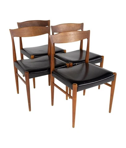 Arne Hovmand Olsen Mid Century Teak Dining Chairs - Set of 4 Cover