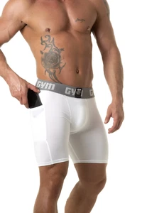 GYM Compression Short with Phone Pocket - Picture 1 of 30
