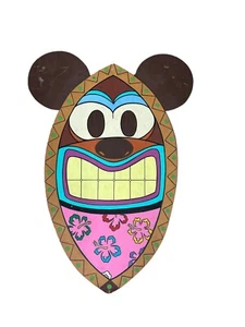 Vintage MICKEY MOUSE Tiki Themed Decor Piece for Disneyland. One-of-a-kind! - Picture 1 of 6