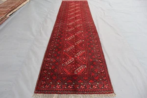 2x9 Any room décor rug, vintage Afghan tribal, 100 percent wool. Details beloW - Picture 1 of 11